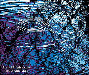Reflet dans l'eau - pochoir pour la décoration