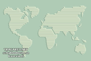 Carte du monde 02 - pochoir pour la décoration