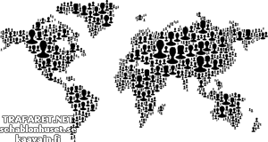 Carte du monde 04 - pochoir pour la décoration