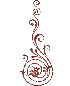 Fleur en spirale - pochoir pour la décoration
