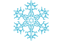 Flocon de neige XIII - pochoirs avec neige et givre