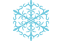 Flocon de neige XIV - pochoirs avec neige et givre