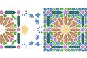 Alhambra 02b - pochoirs avec motifs répétitifs