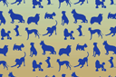 Papier peint chien - pochoirs avec des animaux