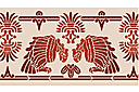 Aigles aztèques - pochoirs avec d'anciens motifs aztèques