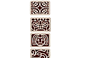 Briques Aztèques - pochoirs avec d'anciens motifs aztèques