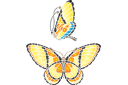 Papillon et profil - pochoirs avec papillons et libellules