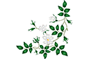 Le coin de la rose musquée - pochoirs avec jardin et fleurs sauvages