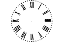 Cadran d'horloge 5 - pochoirs avec différents objets et articles