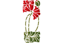 Motif coquelicot A - pochoirs avec jardin et fleurs sauvages