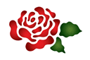 Petite rose 35 - pochoirs avec jardin et roses sauvages
