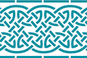 Large bordure celtique - pochoirs avec motifs celtiques