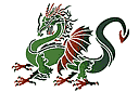 Le dragon de Georg - pochoirs avec dragons