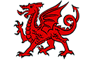 Dragon de Galles - pochoirs avec dragons
