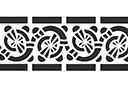 Bordure arbre de vie - pochoirs avec motifs celtiques