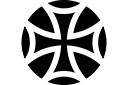 Croix celtique simple - pochoirs avec motifs celtiques