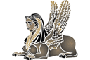 Sphinx égyptien - pochoirs de style égyptien