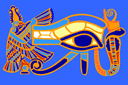 Oeil d'Horus - pochoirs de style égyptien
