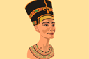 Buste de Néfertiti - pochoirs de style égyptien