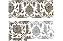 Bordure anglaise et coin 114 - pochoirs à motifs classiques