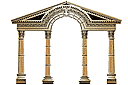 Temple de Gadrian - pochoirs avec les points de repère d'ephèse