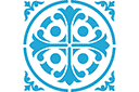 Carrelage marocain 02 - pochoirs avec motifs carrés