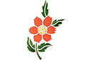 Motif rose musquée 007 - pochoirs avec jardin et fleurs sauvages