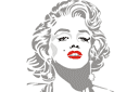 Marilyn Monroe - pochoirs avec arts historiques