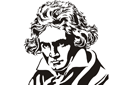 Beethoven - pochoirs avec arts historiques