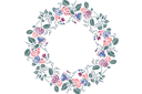 Cercle de fleurs 5 - pochoirs avec jardin et fleurs sauvages