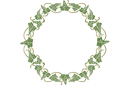 Cercle de lierre ajouré - pochoirs avec feuilles et branches