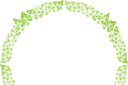 Grand cercle - pochoirs avec feuilles et branches