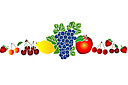 Fruits 1 - pochoirs avec fruits et baies