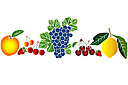 Fruits 2 - pochoirs avec fruits et baies