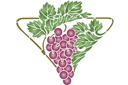 Boucle de raisin - pochoirs avec fruits et baies