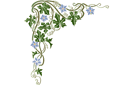 Houblon bleu - pochoirs avec des éléments de jardin