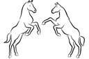 Deux chevaux 1a - pochoirs avec des animaux
