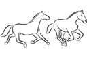 Deux chevaux 2a - pochoirs avec des animaux