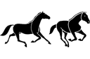 Deux chevaux 2b - pochoirs avec des animaux