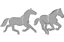 Deux chevaux 2c - pochoirs avec des animaux