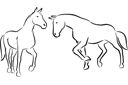 Deux chevaux 4a - pochoirs avec des animaux