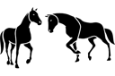 Deux chevaux 4b - pochoirs avec des animaux