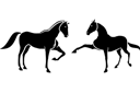 Deux chevaux 5b - pochoirs avec des animaux