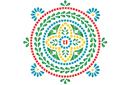 Médaillon indien 02 - pochoirs avec motifs indiens