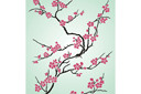 Sakura du Japon - pochoirs de style oriental
