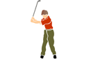 Joueur de golf - pochoirs avec différents motifs