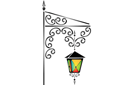 Lanterne colorée 08 - pochoirs avec différents objets et articles