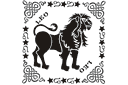 Lion dans un cadre - pochoirs avec horoscopes et signes du zodiaque
