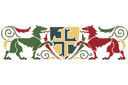 Motif héraldique 1 - pochoirs dans le style médiéval