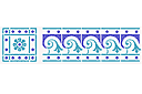 Bordure Adelphi - pochoirs avec motifs carrés